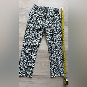 Zara Leopard Print Jeans – Straight Leg Animal Print Pants